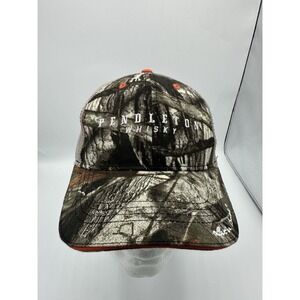 Pendleton Whisky Camo Trucker Hat Snapback Mesh Back Hunting Outdoor Y2K